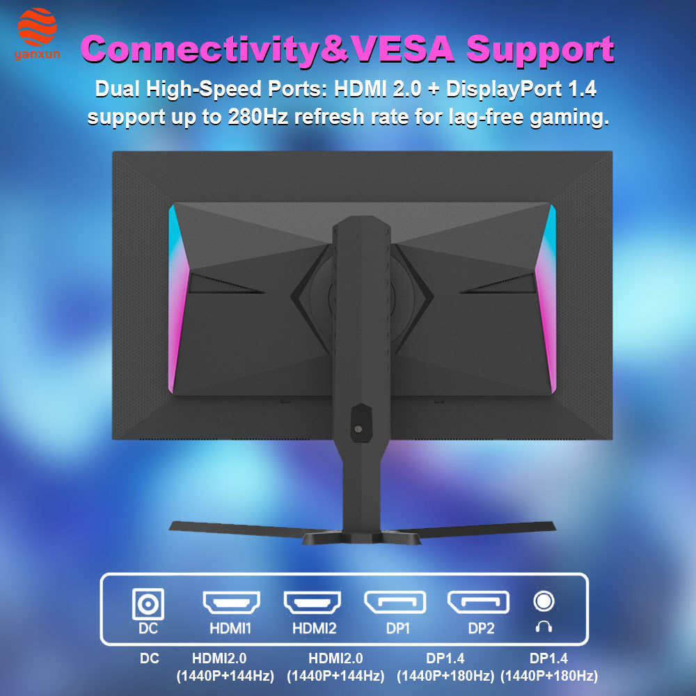 27-Inch Widescreen Gaming Monitor: Stunning 2560x1440 2K IPS Panel (178° Wide Viewing Angles + 99% sRGB Color Gamut), Ultra-Smooth 280Hz Refresh Rate