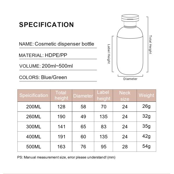 Acceptable Logo HDPE Collar Empty Cosmetic Tube Container for Shampoo and Lotion