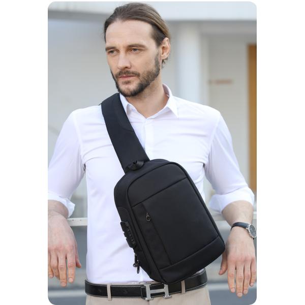New custom logo Shoulder bag multifunctional waterproof anti theft chest bag men sling bag