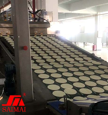 CE Industrial Flattened Dough Roti Pita Flat Bread Production Line