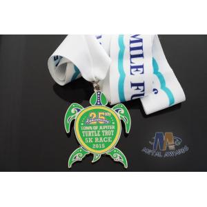 Quality Sea Turtle Design Custom Imitation Hard Enamel with Sublimated Ribbon for sale