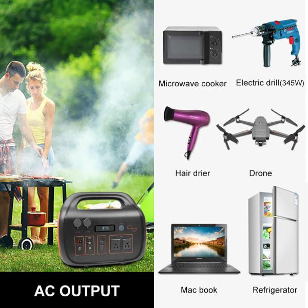 3.7V 500wh Portable Electric Generator Solar 18650 Lithium Battery Power Station