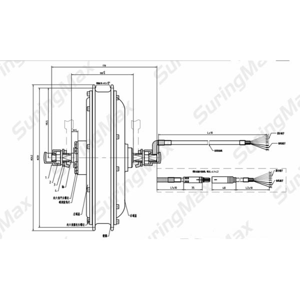 LCD Display Electric Mountain Bike Kit, 48v 1000w Dc Gearless Front Motor Kit