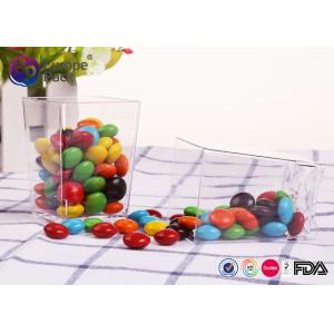 Wedding Plastic Square Cups Environmental Protection 0.9mm Thickness