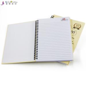 Quality Bulk Custom Diary Printing / Glossy Finishing Spiral Bound Notebook Printing for sale