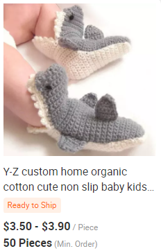 Y-Z Custom Logo Design Hand Knitted Crochet Home Newborn Girl Shoes Baby Booties for Baby Girls
