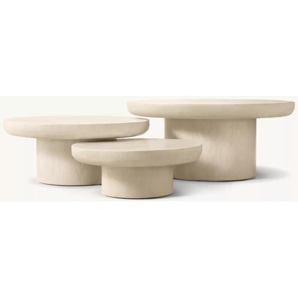Customizable Size Modern Side Table Furniture for Living Room white and wood coffee table