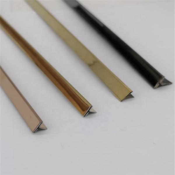T Stainless Steel Gold Silver Aluminium Tile Trim 8mm 10mm