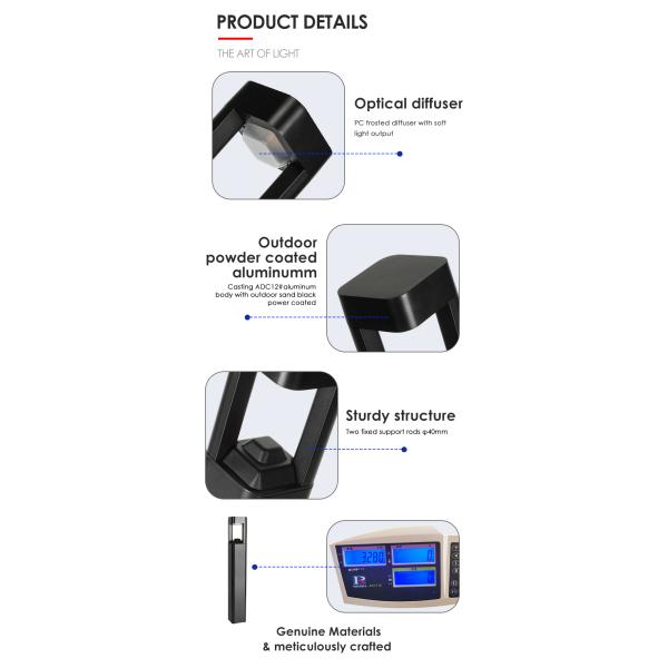 Outdoor Led Waterproof Garden Light Frosted diffuser AC Powered For Path Courtyard Garden Decoration Use