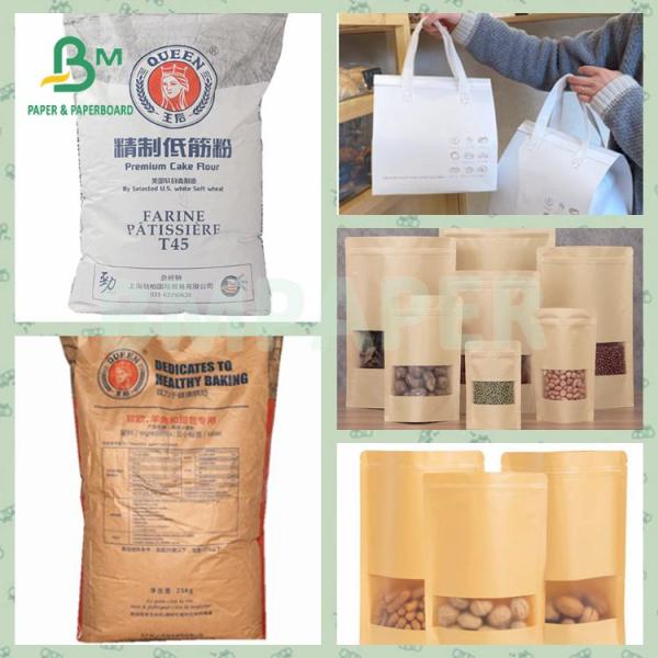 70g 80g White Brown Strong Tensile Strength Flour Bag Kraft Paper