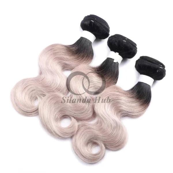 #T1B/Grey Body Wave Remy Human Hair Bundles Sew In Weave Bundles Brazilian Bundle Deals