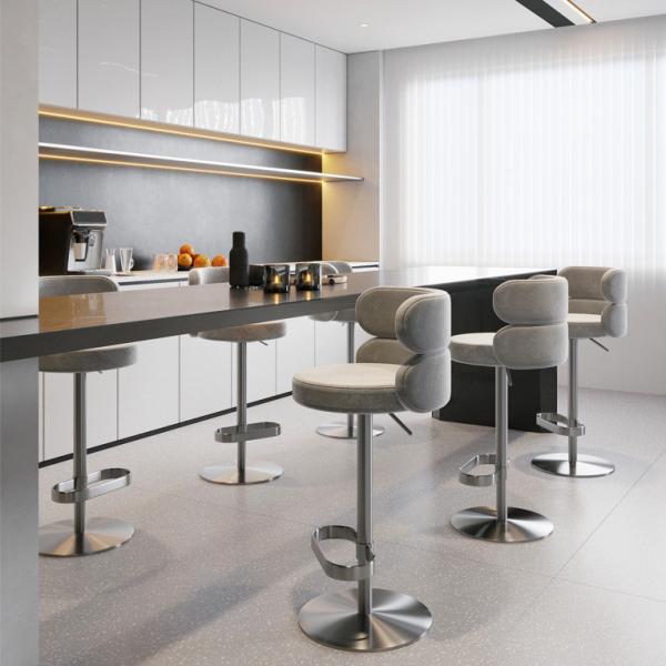 High Rebound Sponge Breakfast Bar Stools For Cafe / Kitchen / Hotel