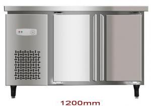 200L Double Door Saving-energy Low Noise Stainless Steel Commercial Freezer, Kitchen Undercounter Refrigerator