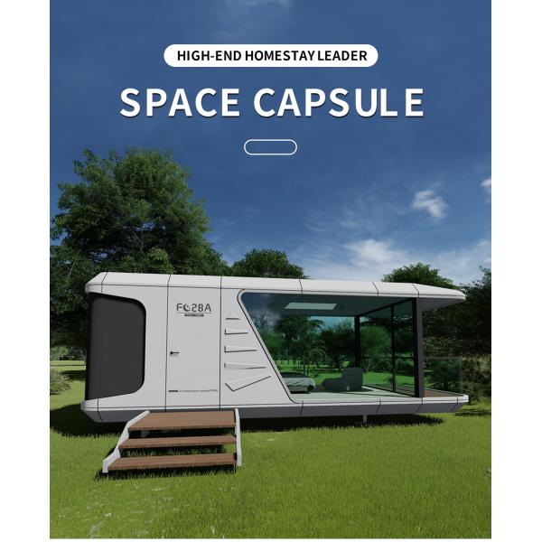 Comfortable Luxury Commercial Galvanized Steel Capsule House With Kitchen Smart Micro Capsule Residential