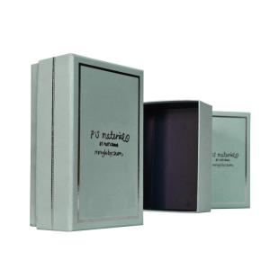 Quality Custom silver stamping logo rigid carboard small gift package boxes for sale