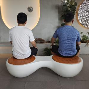 Quality White Fiberglass Furniture Sets Large Lightweight Fiberglass Tables Seating for sale