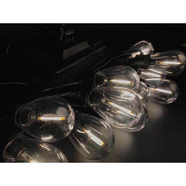 Solar Light Outdoors Garland Edison Bulb Fairy Garden String Lights S14 Retro Glass Solar Lamp For Christmas Lighting 5/7.6 M