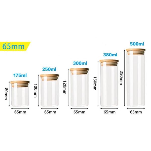Food Storage Round High Borosilicate Glass Food Jars Airtight Jar for Kitchen