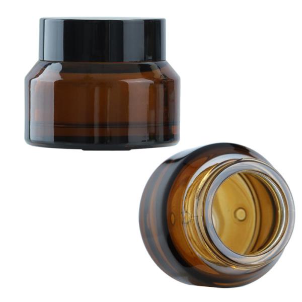 1OZ 1.8OZ 2.8OZ 3.5OZ Cosmetic Glass Jars Brownness Glass Lotion Containers