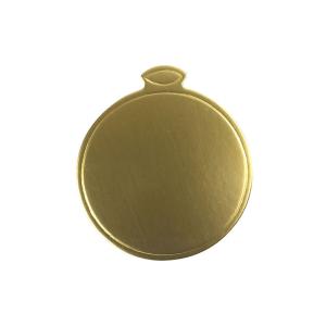 Quality Round Dessert Display Tray Mini Gold Paper Cake Plates for sale