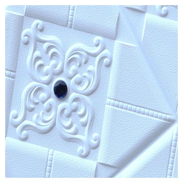 Soft Packages Design 3D Foam Wallpaper Gold Wall Paper DIY Self-Adhesive Wall Stickers Wall Panels 10mm Thickness