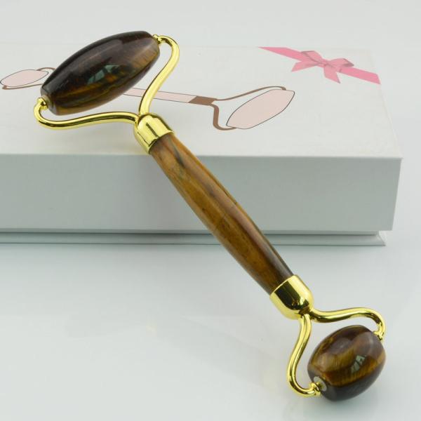 Custom Tiger Eye Face Jadeite Stone Jade Stone Rollers Handmade