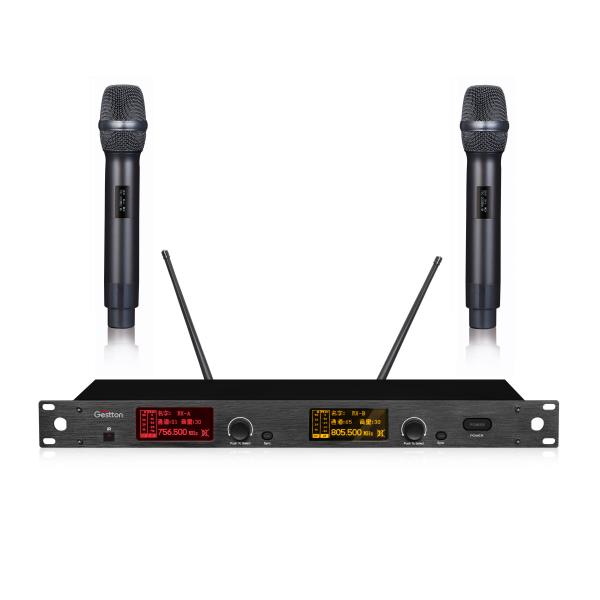 Buy Dual Channel UHF Lapel Microphone System 32 Preset Channels For Interview at wholesale prices
