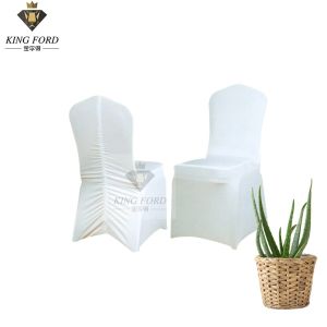 Quality Microfiber White Spandex Banquet Dining Chair Covers SGS ISO for sale