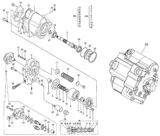 4621412 NACHI PVK-2B-505 Hydraulic Piston Pump For Hitachi ZX55UR-2 ZX55UR-3