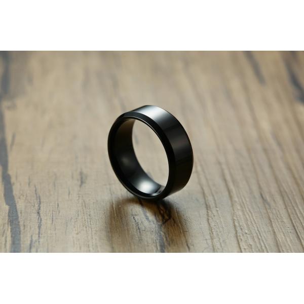 Wedding Stainless Steel Rings Plain Beveled Edges Matte Finished Brushed 8mm 6mm for Anniversary