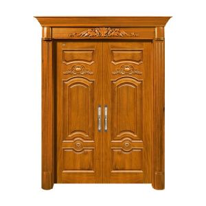 Quality Antique Carving Solid Wood Entrance Doors 160cm Length Crackproof for sale