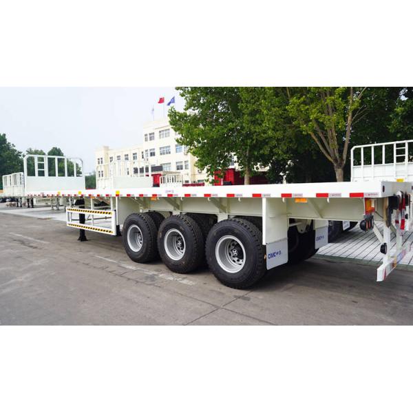 40FT Front Wall Lorry Cargo 3 Axle Fuwa Semi Truck Flatbed Trailer