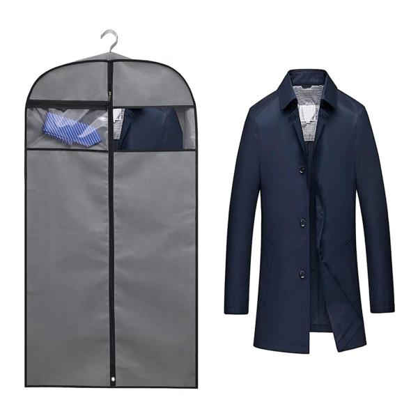 Cloth Lightweight Custom Travel Garment Bag For Suits Protector Hanging Zipper 24x32"