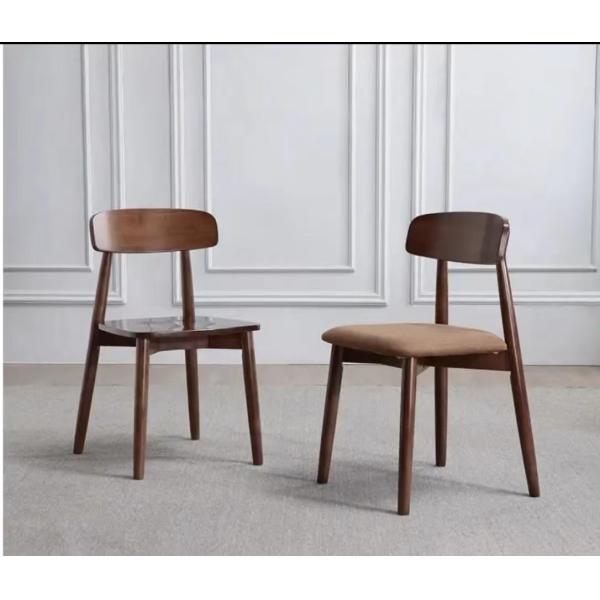 Hotel Solid Wood Dining Chairs Modern Nordic Luxury Wooden Kitchen Chairs