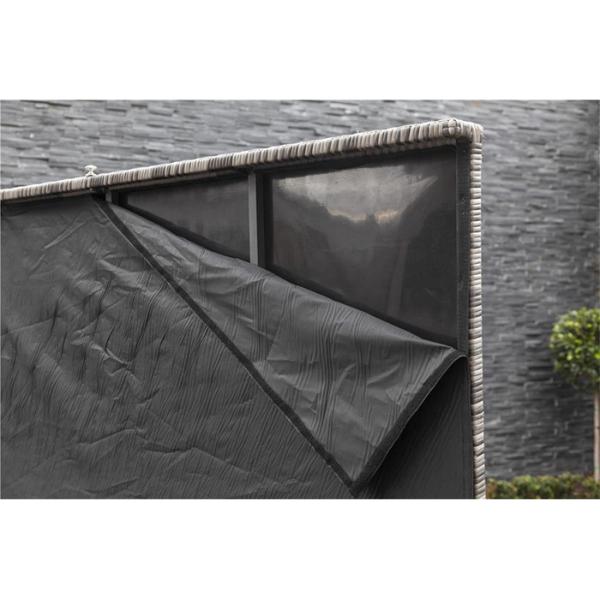 Aluminum Frame Garden Wicker Cushion Storage Box High Density Weaving