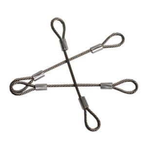 Display Wire Rope Lanyard Steel Wire Sling Stainless Steel With String Loops