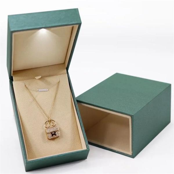 Ring/Necklace/Earring Box Bulk Lead Time 15-20 Days 100% Recyclable Paper Packaging Drawer Box with LED Light