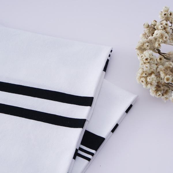 Elastic And Natural And Comfortable And Breathable Striped Knit Fabric For Polo Shirt