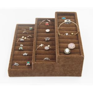 Wedding Ring Jewelry Storage Trays Tarnish Free Materials Showcase Ice Velvet