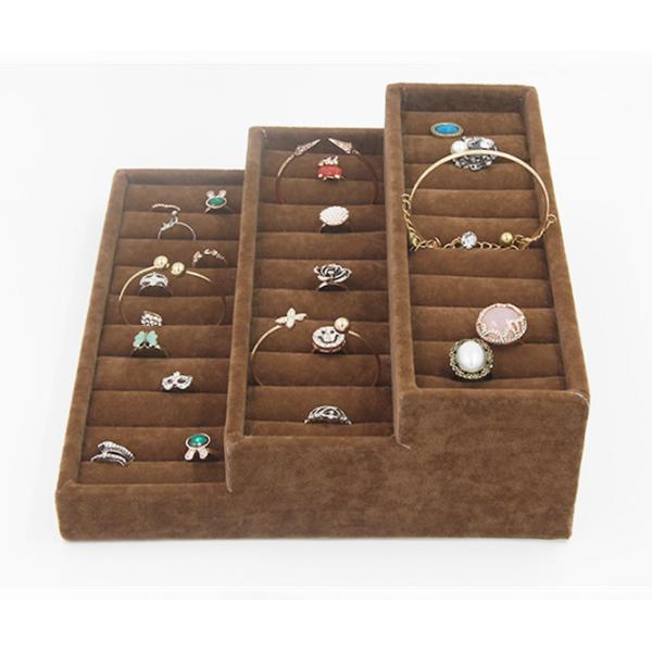 Wedding Ring Jewelry Storage Trays Tarnish Free Materials Showcase Ice Velvet