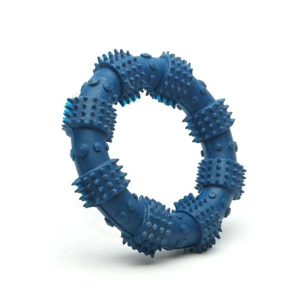 Professional Round Rubber Chew Toys Dog Toothbrush Toy 12.5 Cm Size