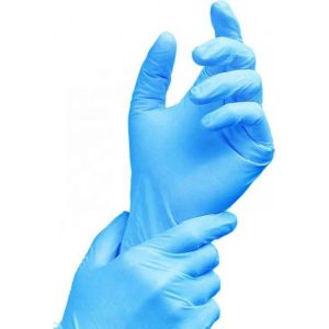 Quality Disposable Waterproof Nitrile Gloves Blue Coated Clean Powder Free for sale