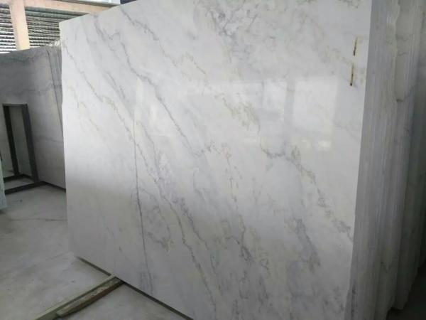 Buy High Density Marble Wall Panels For Showers / Room , White Marble Slab Flooring at wholesale prices