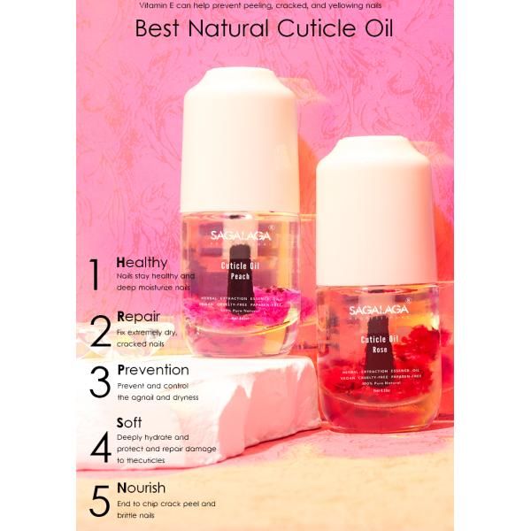Moisturizing Nail Cuticle Oil Bottle With Flower Private Label Vitamin E Treatment Repair Care Revitalization Oil Products