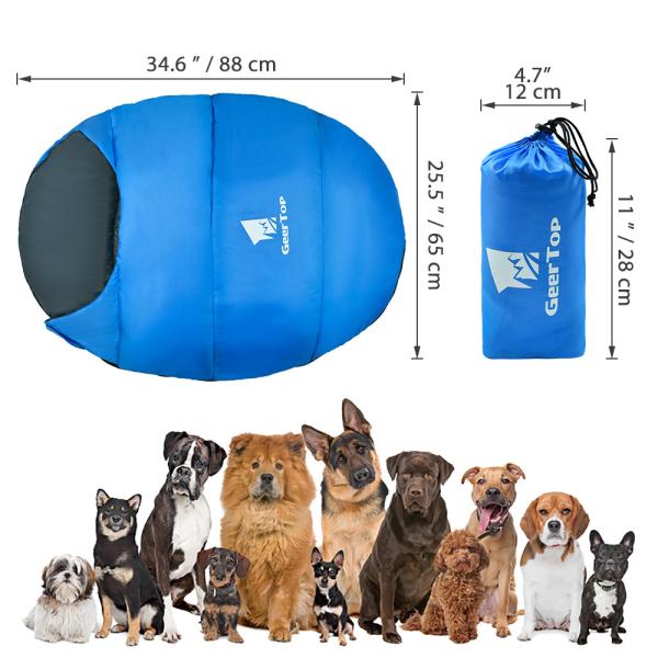 ISO9001 Polyester Lining 0.7 lbs Pet Sleeping Bag