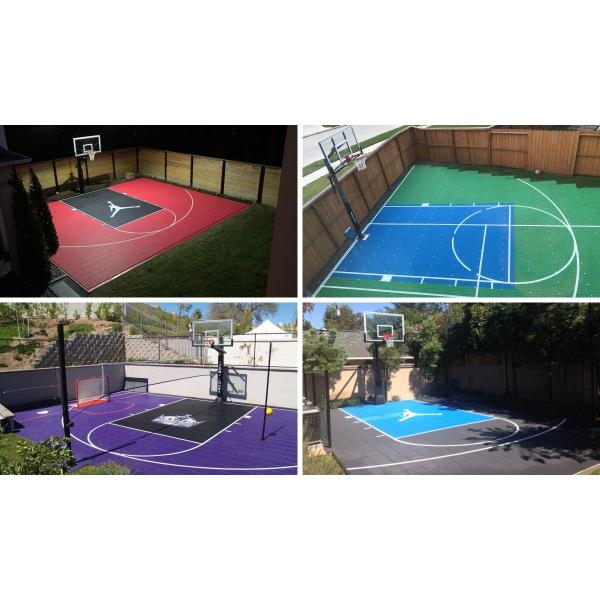 FIBA Water Repellent Polypropylene Interlocking Tiles Badminton Basketball Court Flooring Tiles
