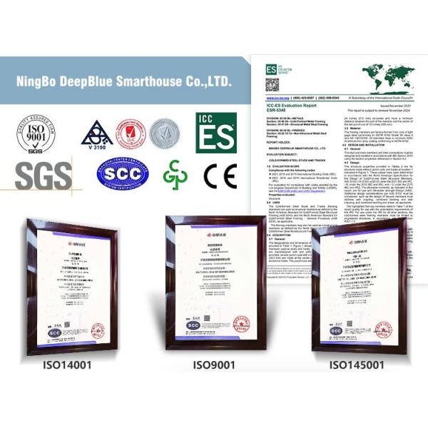 Luxury 4 Bedroom Pre Fabricated Villa Prefab House With Light Steel Frame House Ktis