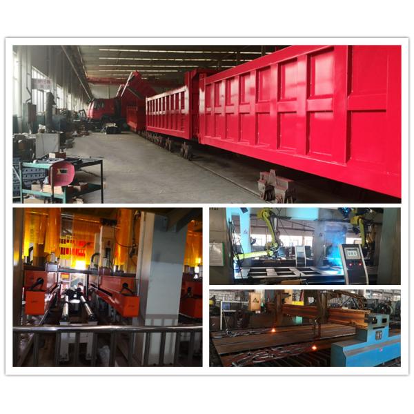 Green U Shape 3100mm Truck Tipper Trailer 12R20 3 Axle Tipper Truck 80 Ton