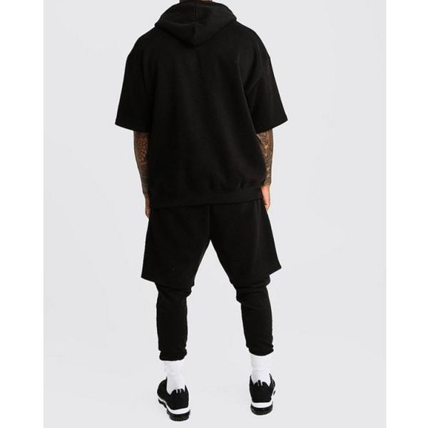 Custom Logo Mens Plain Sweat Suits , Casual Short Tracksuits Set For Men