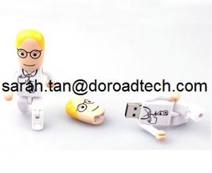 Quality Real Capacity Plastic People/Doctor USB Pen Drive, Customized Any Figures USB Available for sale